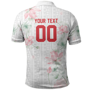 Custom Malawi Lotus Floral Polo Shirt Africa Women’s Football Champion Series 2026