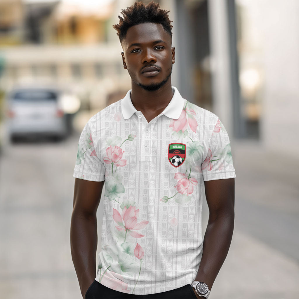 Custom Malawi Lotus Floral Polo Shirt Africa Women’s Football Champion Series 2026