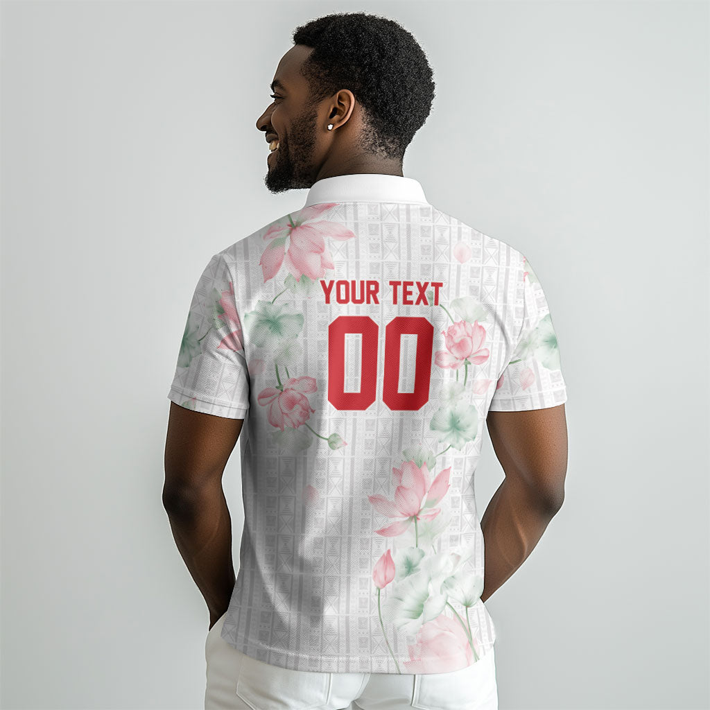 Custom Malawi Lotus Floral Polo Shirt Africa Women’s Football Champion Series 2026
