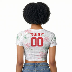 Custom Malawi Lotus Floral Raglan Cropped T shirt Africa Women’s Football Champion Series 2026