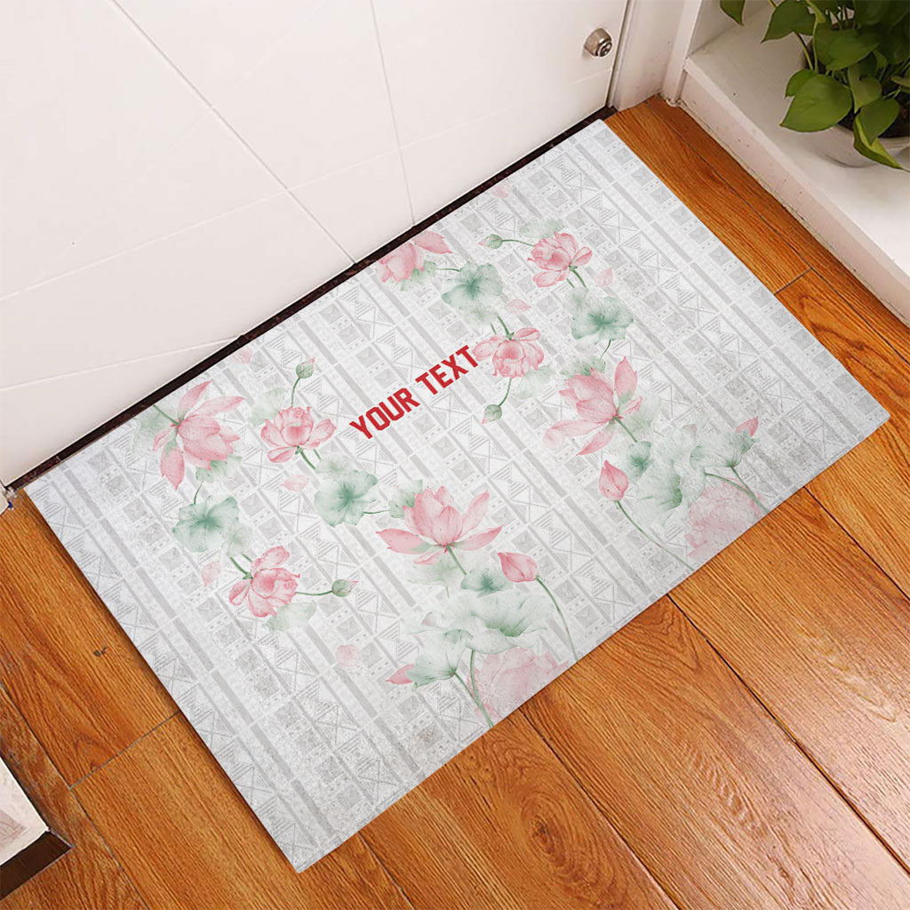 Custom Malawi Lotus Floral Rubber Doormat Africa Women’s Football Champion Series 2026