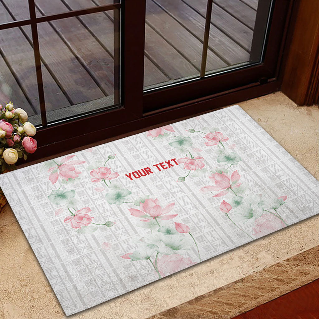 Custom Malawi Lotus Floral Rubber Doormat Africa Women’s Football Champion Series 2026