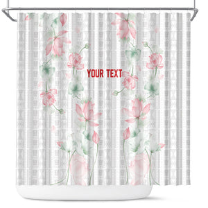 Custom Malawi Lotus Floral Shower Curtain Africa Women’s Football Champion Series 2026