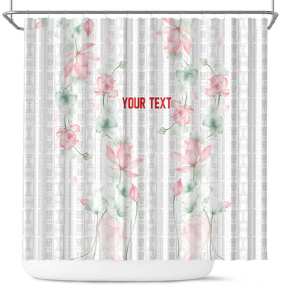 Custom Malawi Lotus Floral Shower Curtain Africa Women’s Football Champion Series 2026