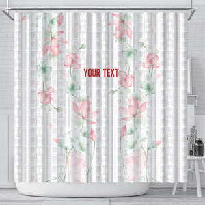 Custom Malawi Lotus Floral Shower Curtain Africa Women’s Football Champion Series 2026
