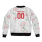 Custom Malawi Lotus Floral Sleeve Zip Bomber Jacket Africa Women’s Football Champion Series 2026