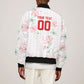 Custom Malawi Lotus Floral Sleeve Zip Bomber Jacket Africa Women’s Football Champion Series 2026