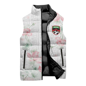 Custom Malawi Lotus Floral Sleeveless Puffer Jacket Africa Women’s Football Champion Series 2026