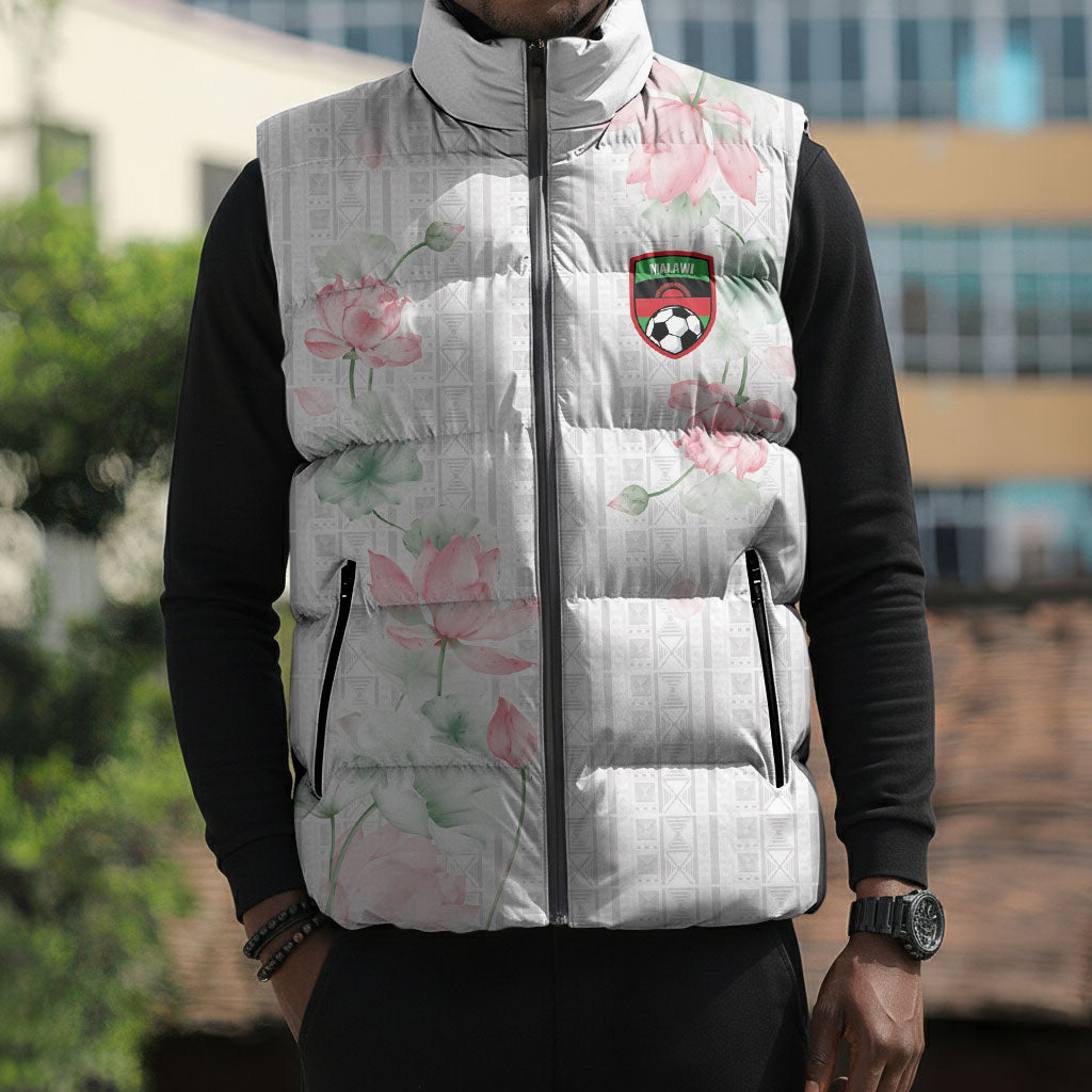 Custom Malawi Lotus Floral Sleeveless Puffer Jacket Africa Women’s Football Champion Series 2026