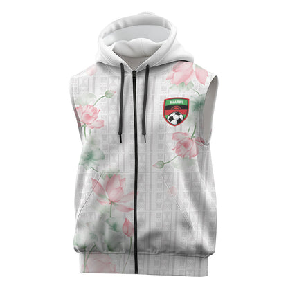 Custom Malawi Lotus Floral Sleeveless Zip Hoodie Africa Women’s Football Champion Series 2026