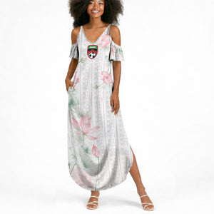 Custom Malawi Lotus Floral Summer Maxi Dress Africa Women’s Football Champion Series 2026