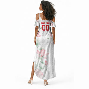 Custom Malawi Lotus Floral Summer Maxi Dress Africa Women’s Football Champion Series 2026