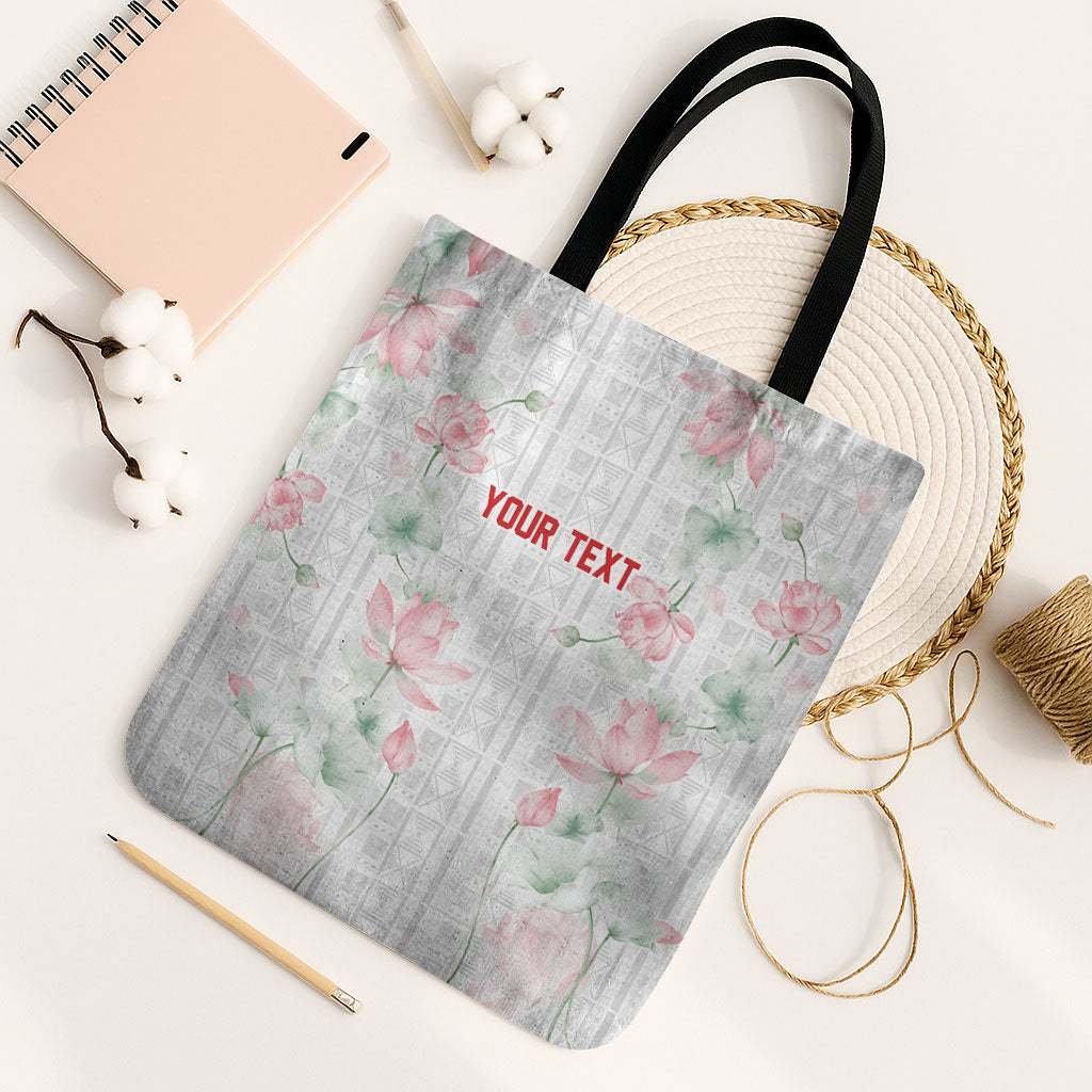 Custom Malawi Lotus Floral Tote Bag Africa Women’s Football Champion Series 2026