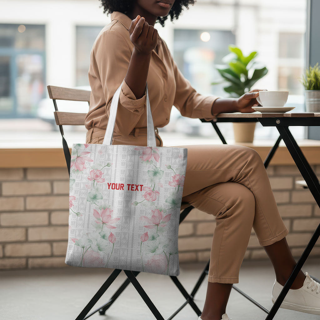 Custom Malawi Lotus Floral Tote Bag Africa Women’s Football Champion Series 2026