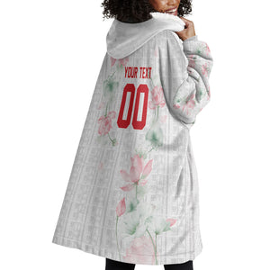 Custom Malawi Lotus Floral Wearable Blanket Hoodie Africa Women’s Football Champion Series 2026
