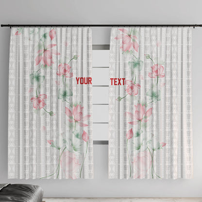 Custom Malawi Lotus Floral Window Curtain Africa Women’s Football Champion Series 2026