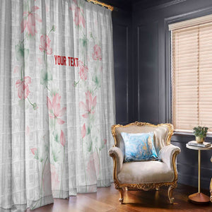 Custom Malawi Lotus Floral Window Curtain Africa Women’s Football Champion Series 2026