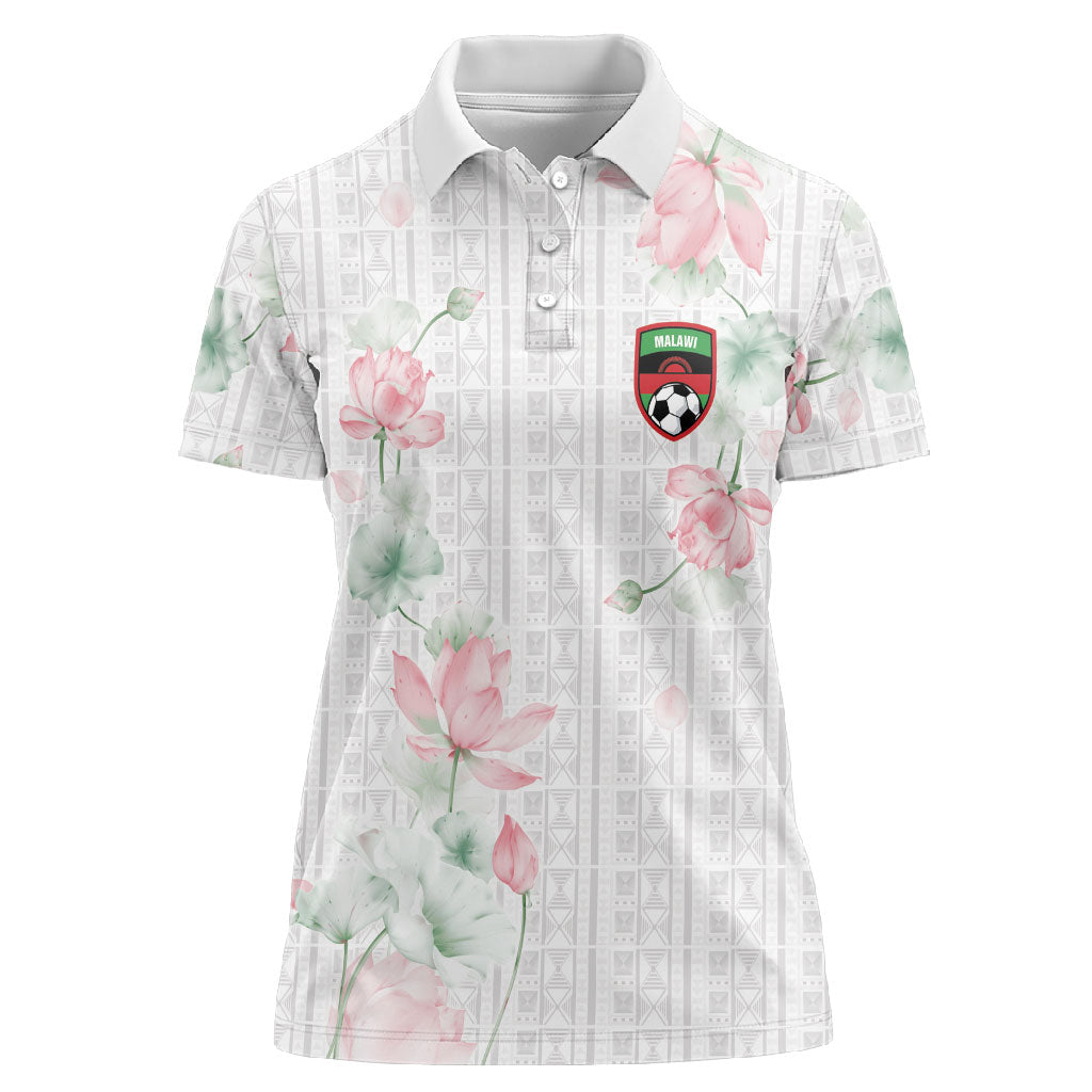 Custom Malawi Lotus Floral Women Polo Shirt Africa Women’s Football Champion Series 2026