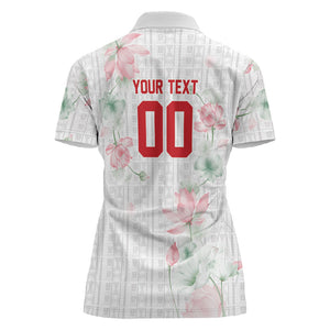 Custom Malawi Lotus Floral Women Polo Shirt Africa Women’s Football Champion Series 2026
