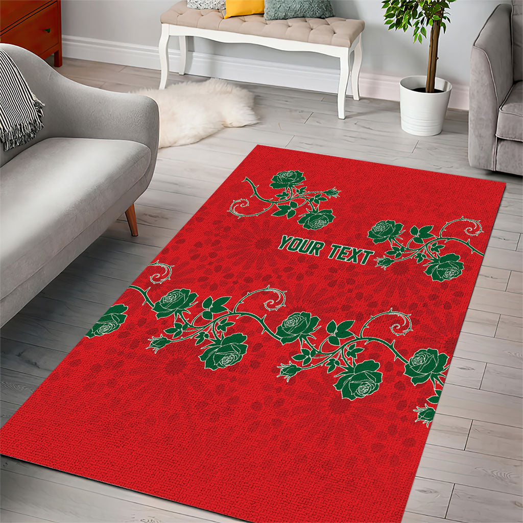 Custom Morocco Desert Rose Floral Area Rug Africa Women’s Football Champion Series 2026