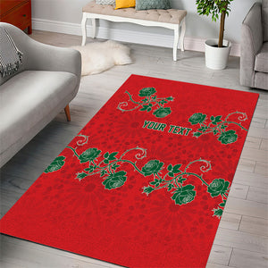 Custom Morocco Desert Rose Floral Area Rug Africa Women’s Football Champion Series 2026