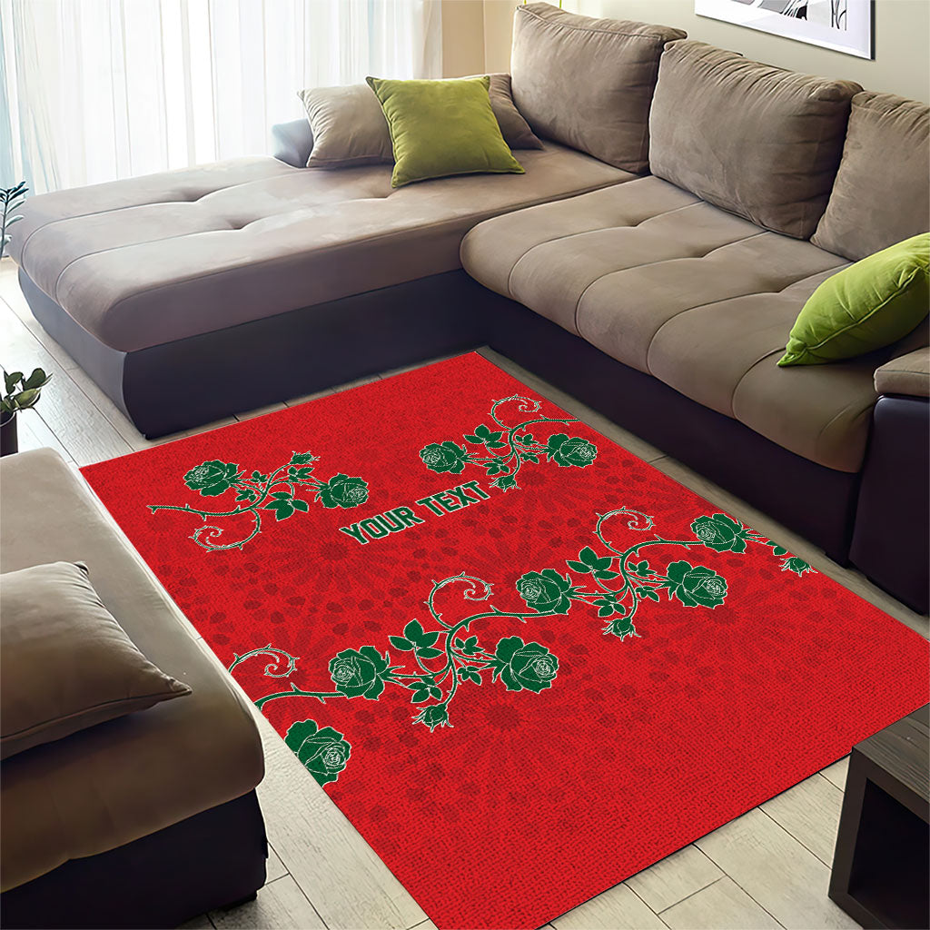 Custom Morocco Desert Rose Floral Area Rug Africa Women’s Football Champion Series 2026
