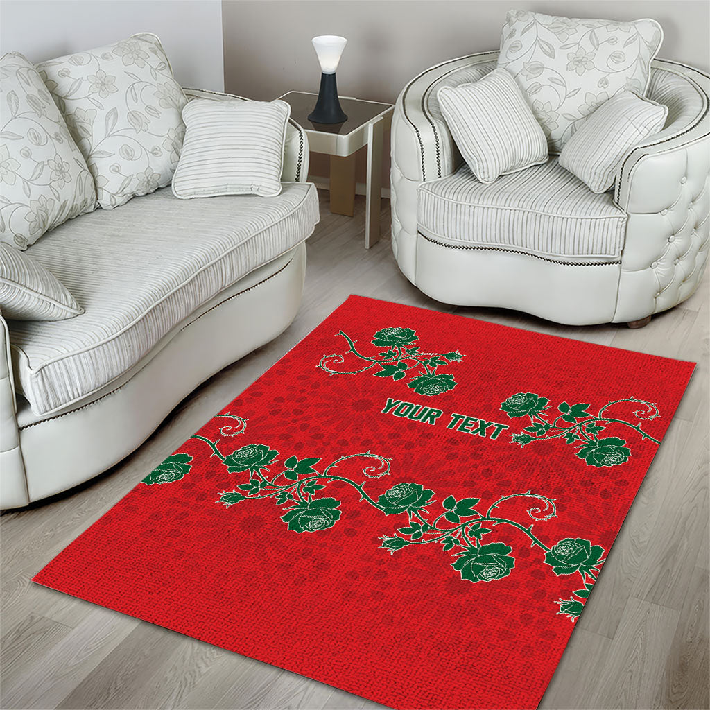 Custom Morocco Desert Rose Floral Area Rug Africa Women’s Football Champion Series 2026