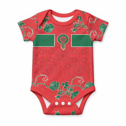 Custom Morocco Desert Rose Floral Baby Onesie Africa Women’s Football Champion Series 2026