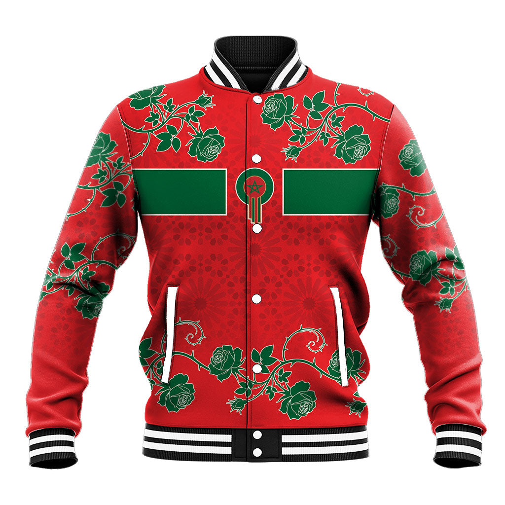 Custom Morocco Desert Rose Floral Baseball Jacket Africa Women’s Football Champion Series 2026