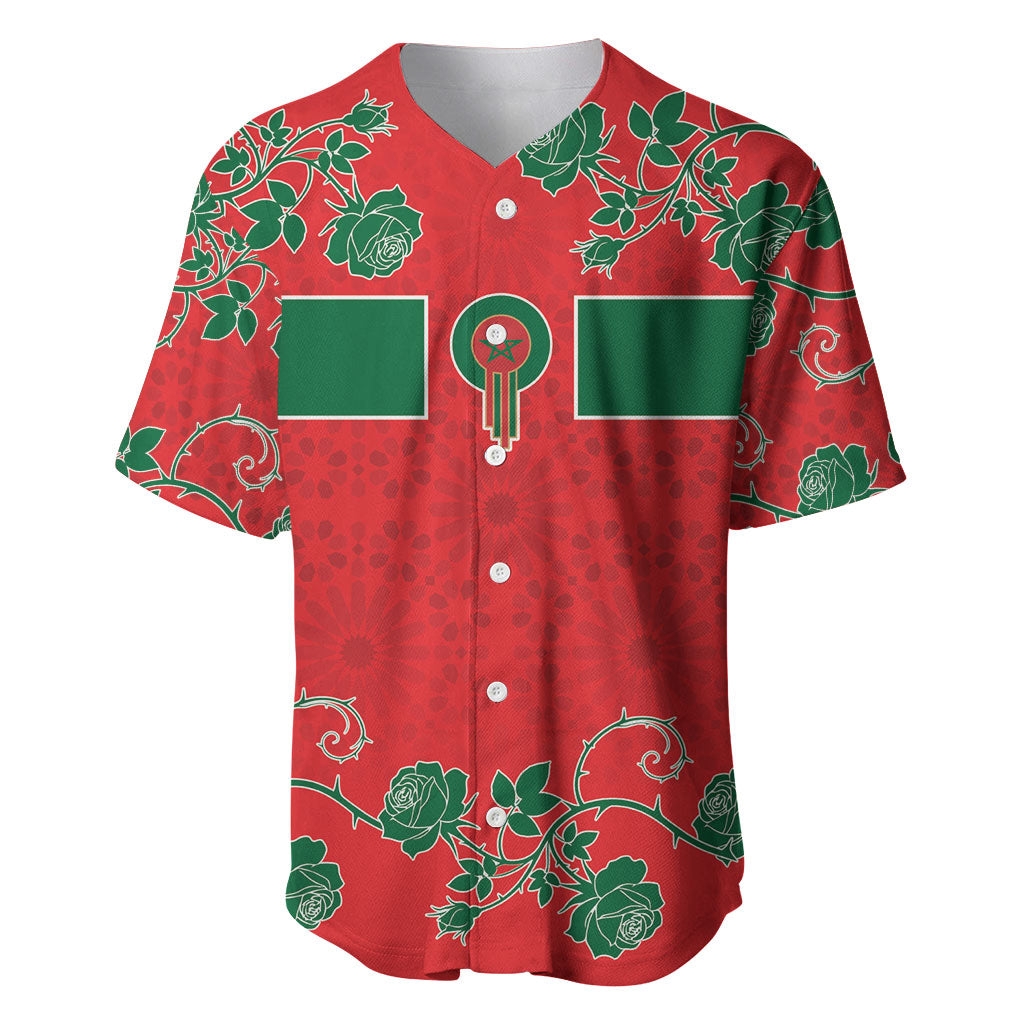 Custom Morocco Desert Rose Floral Baseball Jersey Africa Women’s Football Champion Series 2026