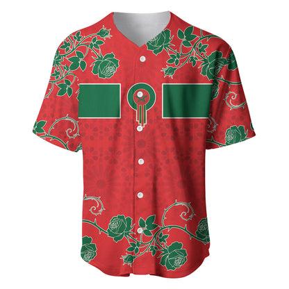 Custom Morocco Desert Rose Floral Baseball Jersey Africa Women’s Football Champion Series 2026