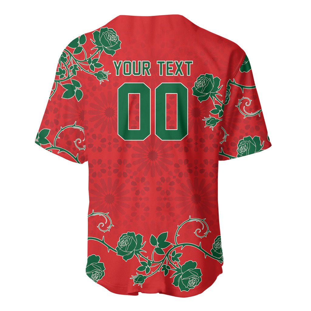 Custom Morocco Desert Rose Floral Baseball Jersey Africa Women’s Football Champion Series 2026