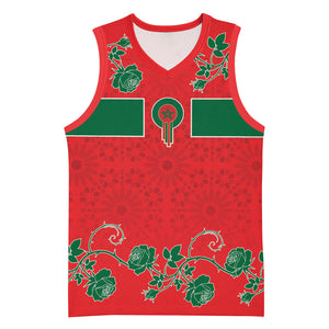 Custom Morocco Desert Rose Floral Basketball Jersey Africa Women’s Football Champion Series 2026