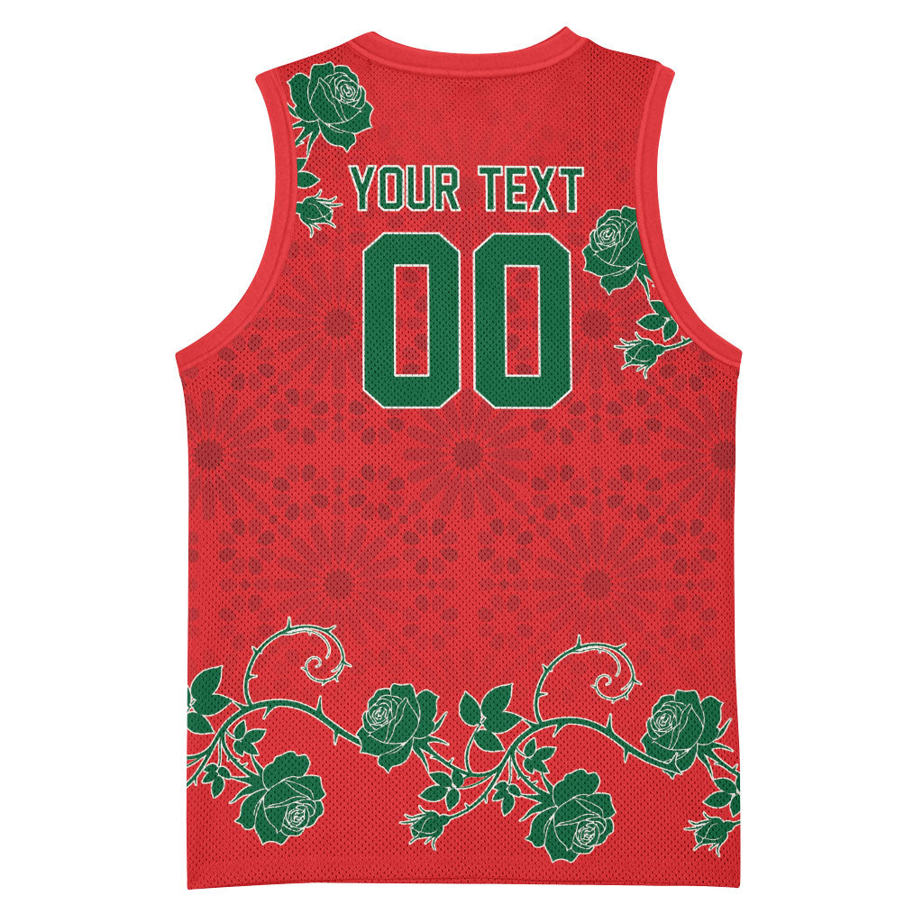 Custom Morocco Desert Rose Floral Basketball Jersey Africa Women’s Football Champion Series 2026