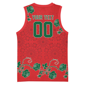 Custom Morocco Desert Rose Floral Basketball Jersey Africa Women’s Football Champion Series 2026