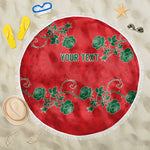 Custom Morocco Desert Rose Floral Beach Blanket Africa Women’s Football Champion Series 2026