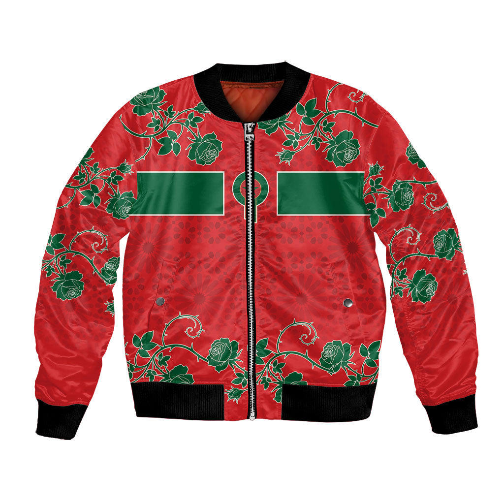 Custom Morocco Desert Rose Floral Bomber Jacket Africa Women’s Football Champion Series 2026