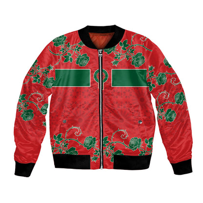 Custom Morocco Desert Rose Floral Bomber Jacket Africa Women’s Football Champion Series 2026