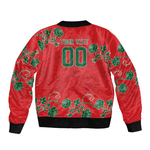 Custom Morocco Desert Rose Floral Bomber Jacket Africa Women’s Football Champion Series 2026