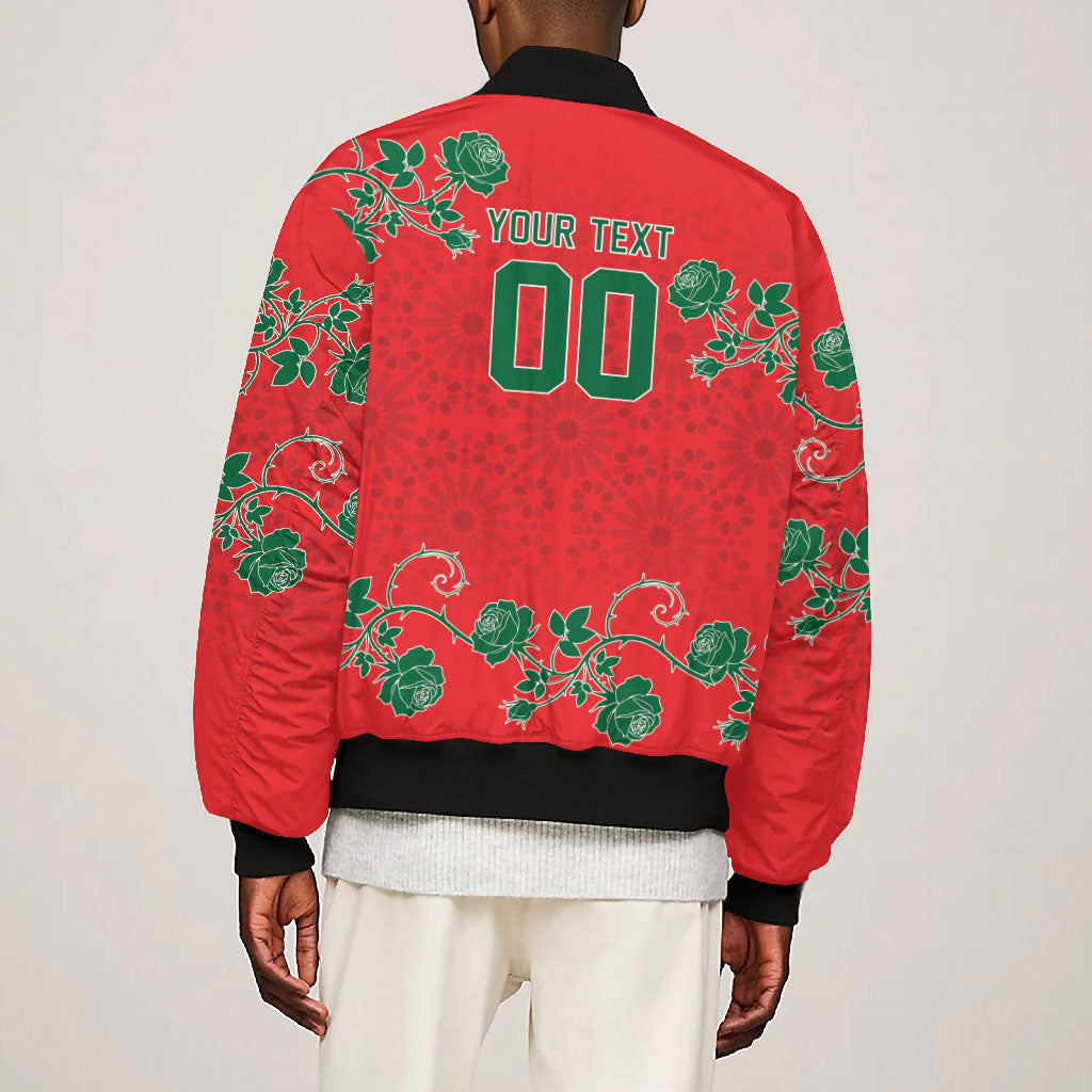 Custom Morocco Desert Rose Floral Bomber Jacket Africa Women’s Football Champion Series 2026