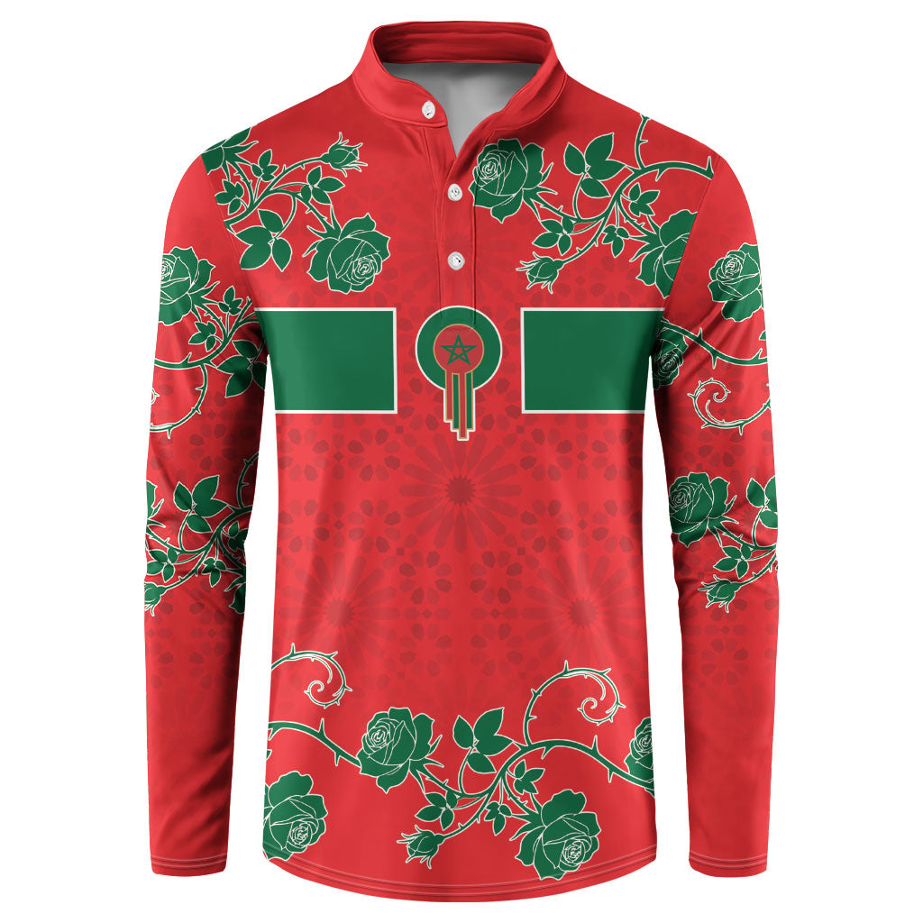 Custom Morocco Desert Rose Floral Button Sweatshirt Africa Women’s Football Champion Series 2026
