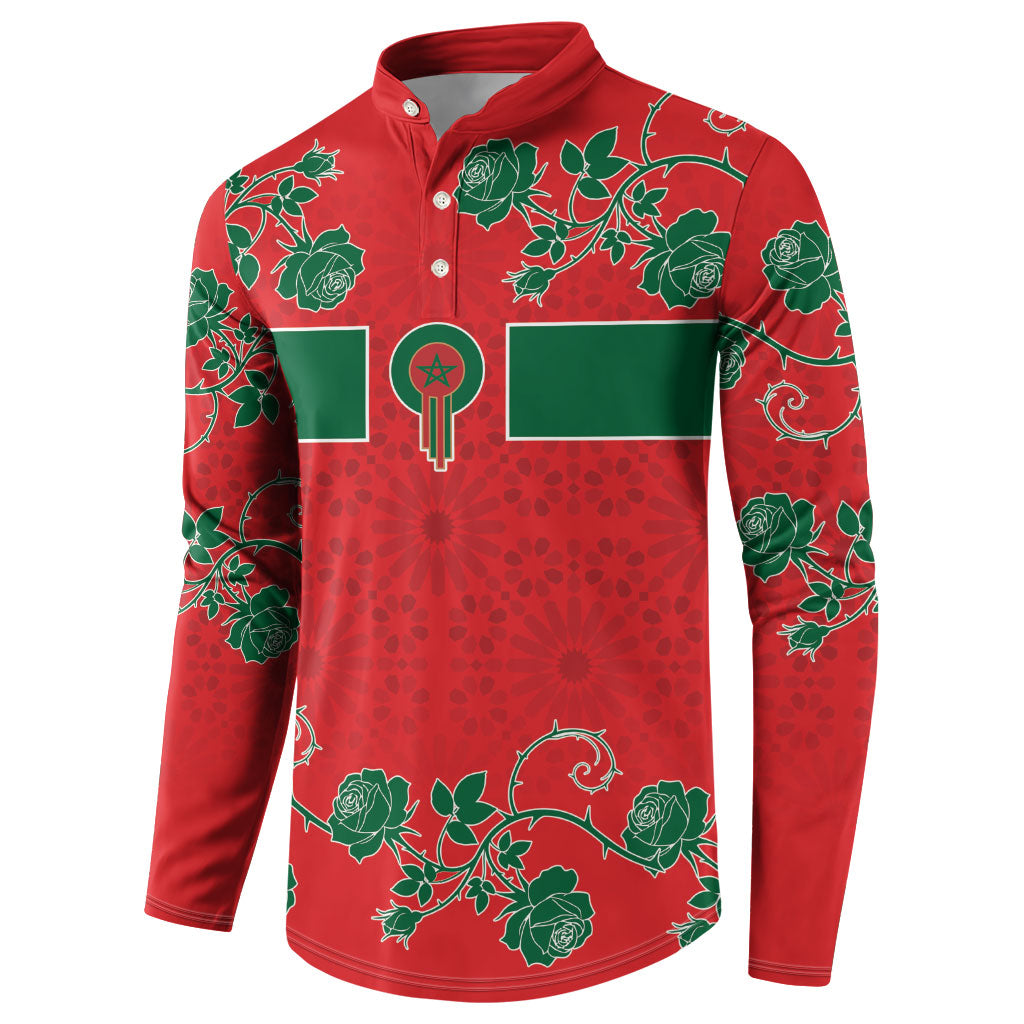 Custom Morocco Desert Rose Floral Button Sweatshirt Africa Women’s Football Champion Series 2026