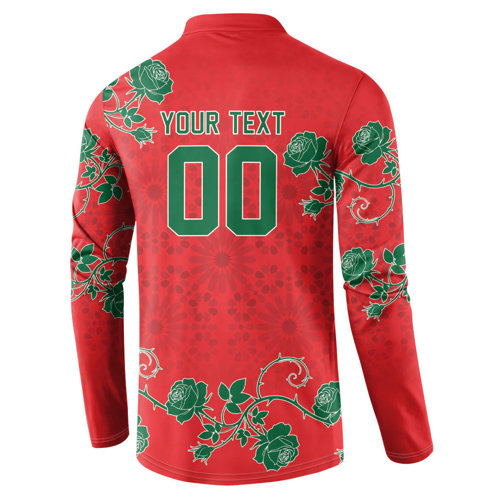 Custom Morocco Desert Rose Floral Button Sweatshirt Africa Women’s Football Champion Series 2026