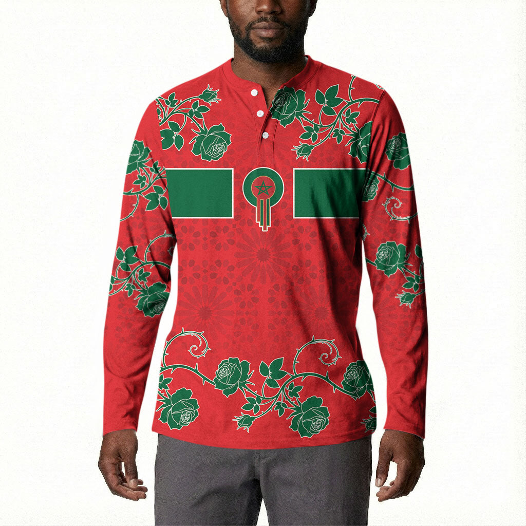Custom Morocco Desert Rose Floral Button Sweatshirt Africa Women’s Football Champion Series 2026