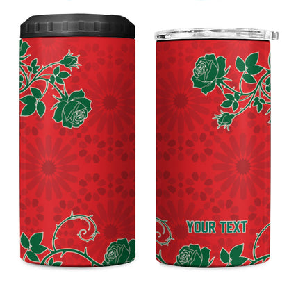 Custom Morocco Desert Rose Floral 4 in 1 Can Cooler Tumbler Africa Women’s Football Champion Series 2026