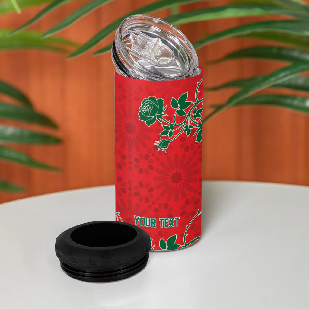 Custom Morocco Desert Rose Floral 4 in 1 Can Cooler Tumbler Africa Women’s Football Champion Series 2026