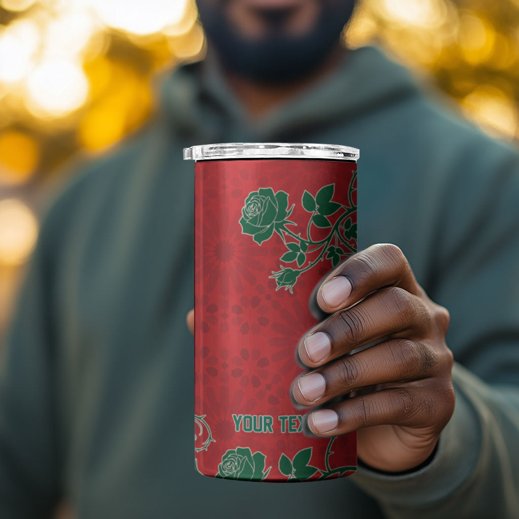 Custom Morocco Desert Rose Floral 4 in 1 Can Cooler Tumbler Africa Women’s Football Champion Series 2026