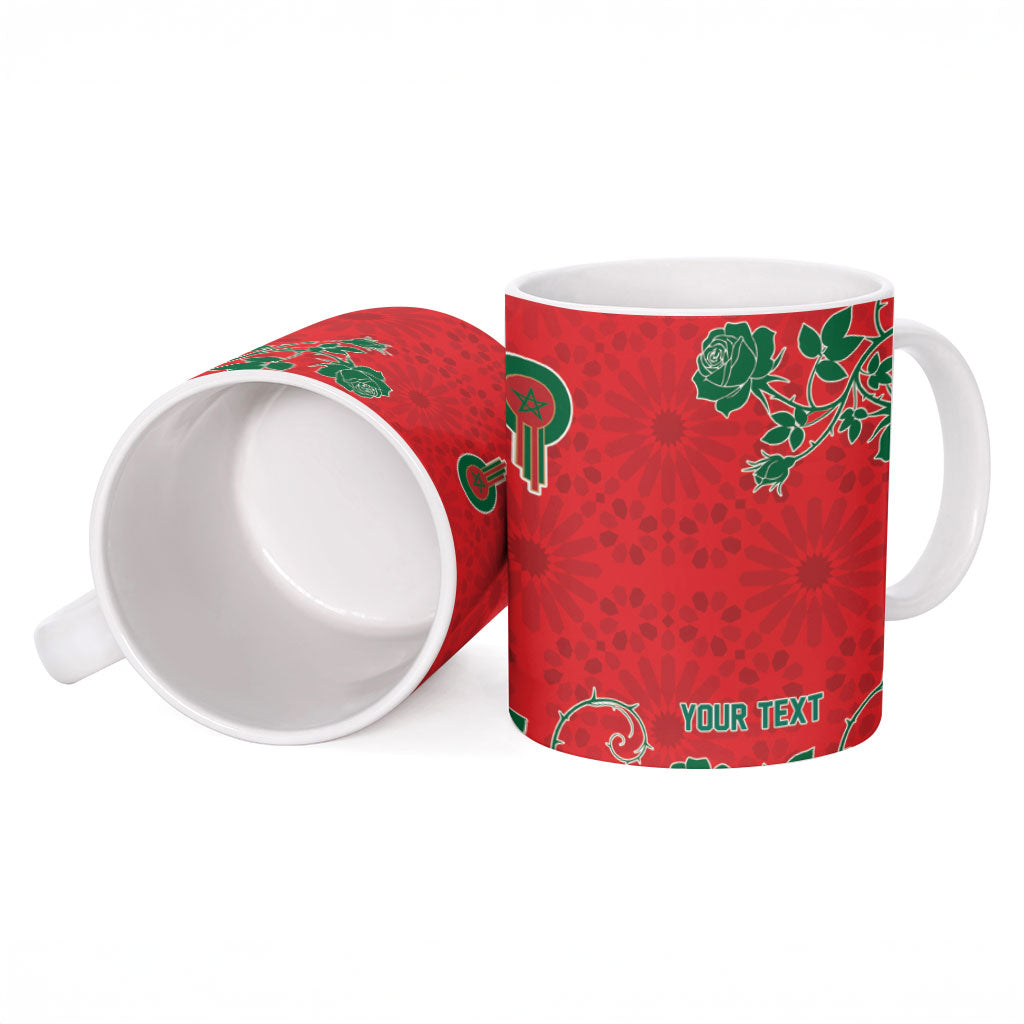 Custom Morocco Desert Rose Floral Ceramic Mug Africa Women’s Football Champion Series 2026