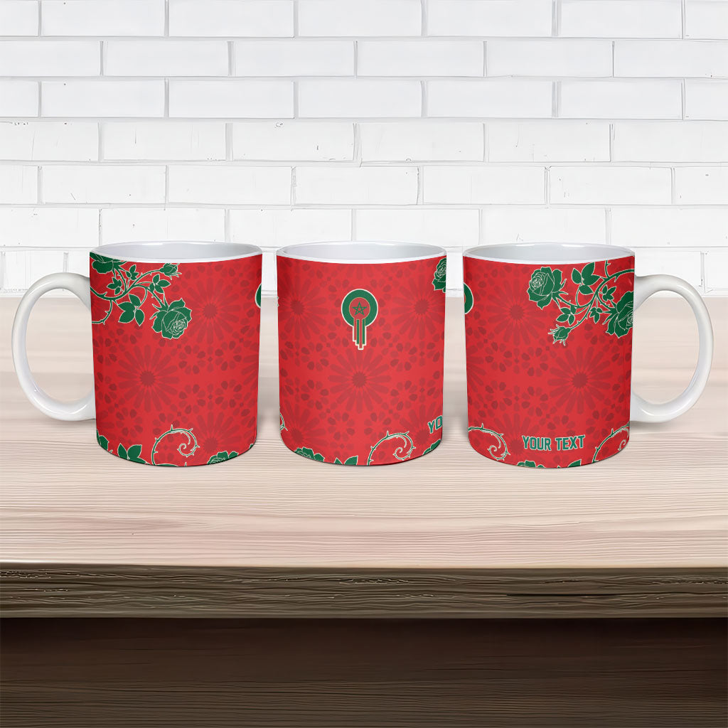 Custom Morocco Desert Rose Floral Ceramic Mug Africa Women’s Football Champion Series 2026