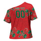 Custom Morocco Desert Rose Floral Cross Shoulder Shirt Africa Women’s Football Champion Series 2026